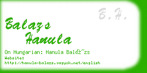 balazs hanula business card